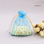 50 tk organza kotid Stars & Moon Design Kingikott t&uuml;ll pakend L&auml;bipaistev pulmapeo kinkekotid ehted kommikotid 7*9cm