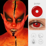 Pseyeche 17MM K&otilde;ik punased Mini Sclera l&auml;&auml;tsed v&auml;rvilised kontaktid Crazy Halloweeni kontaktl&auml;&auml;tsed Scary Demon Eye Kontaktid Cosplay maskeeringu jaoks 17MM punane