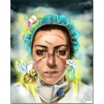 5D DIY teemantmaaling T&uuml;druk ja v&auml;ike ingel Ristpistes Mosaiik Teemanttikandid Roos T&auml;is&uuml;mmargune/ruudukujuline puur Kodukaunistus Round 20x30cm