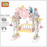 LOZ 1126 Roosa Sakura Lill Kiik Lind Loom S&uuml;da magus Kommid 3D DIY Mini klotsid Klotsid Ehitusm&auml;nguasi lastele Kingitus ilma karbita