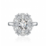 SACE GEMS Klassikaline vasesulamist tsirkoonist s&otilde;rmus Naiste ehted Pulmalubaduse peokingitus open roosa