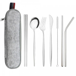 7 tk s&ouml;&ouml;gin&otilde;ude komplekt Reisi s&ouml;&ouml;giriistade komplekt Korduvkasutatavad h&otilde;ben&otilde;ud metallist &otilde;lgedega lusikad Kahvlid s&ouml;&ouml;gipulgad K&ouml;&ouml;gitarvikud kotiga h&otilde;be