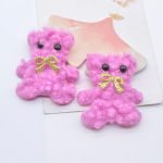 6 tk. Pehme polsterdatud omatehtud karu lape seljaga Scrapbooking Ornamnet plaastrid Aksessuaarid DIY k&auml;sit&ouml;&ouml;tarbed roosa punane v&auml;rv