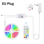 Tuya Smart Wireless WiFi LED-ribavalgusti 12V RGB 5050 T&ouml;&ouml;tage koos Alexa Google Home'i h&auml;&auml;ljuhtimisega RGB LED-tuled Paindlint EL-i v&otilde;i USA-adapteriga 5M-EU