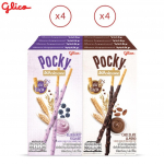 Glico Pocky Wholesome Duo komplekt, mustikajogurti ja &scaron;okolaadimandliga kaetud k&uuml;psisepulk, 36 gx 8 tk - Tai suupiste 8 pcs