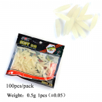 FTK 100 tk helendav t&otilde;uk s&ouml;&ouml;t 2,5 cm helendav peibutis 0,5 g 1 tk helendav k&auml;rbsevastsete s&ouml;&ouml;t 100pcs valge