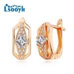 LSOOYH Clip K&otilde;rvar&otilde;ngad Roosa kulla v&auml;rvi moek&otilde;rvar&otilde;ngas naistele Cubic Zirconia &otilde;&otilde;nsad k&otilde;rvar&otilde;ngad Ehted A