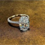 Solitaire ovaalne 4 kate labori teemant Cz s&otilde;rmus 100% originaal 925 sterling h&otilde;be kihlas&otilde;rmused naistele pruudi ehted 6