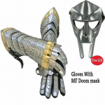 Keskaegsed Armor Metallist kindad Metallist MF Doom Mask K&auml;sitsi valmistatud disain parimaks uueks