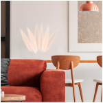 Les Tr&eacute;sors De Lily [R3398] - Kleebiste leht  Fleurs de Pampa  beež - 20x70 cm beež