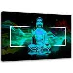 Feeby l&otilde;uendiprint, mediteeriv buddhafiguur &ndash; sinine 60x40 sinine