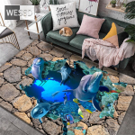 3D vaip elutuppa Dolphin Marine Fish vaip lastetoa jaoks Magamistoa kaunistus P&otilde;randamatid k&ouml;&ouml;gi jaoks Vannitoa vaip 3D 60x90cm 1pcs