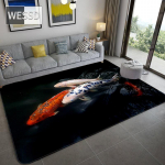 P&otilde;hjamaade luksuslik loomade must 3D vaip elutoa kaunistus Kodu kalaleopardimustriline vaip Magamistoa flanellmatt Vannitoa p&otilde;rand 120x180cm 1pcs