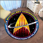Star Treki logo piirkond &uuml;mmargune vaip Dekoratiivne elutoa vaip Uksematt Vannimatt Suvenier Kodukaunistuse vaibad elutuppa 120cm