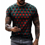 Uus suvine meeste mood T-s&auml;rk Personality Skeleton Round Printed Meeste T-s&auml;rk top XS