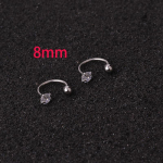 2 tk roostevabast terasest tsirkoonist Cz-r&otilde;ngas, naiste tragus k&otilde;hre spiraalk&otilde;rvar&otilde;ngad, tsirkoon, k&otilde;rvar&otilde;ngas, k&otilde;rvar&otilde;ngas, augustamine, ehted