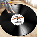 Klassikalise muusika vin&uuml;&uuml;lplaadi &uuml;mmargune vaip, vaibad elutoa toolide kaunistamiseks, roomav pehme libisemiskindel p&otilde;randamatt Diameter 150cm
