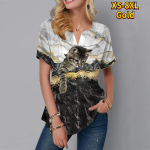 Naiste suvine T-s&auml;rk Armas kassimustriga l&uuml;hikeste varrukatega s&auml;rgid vabaaja topid V&auml;ikesed V-kaelusega l&uuml;hikesed varrukad XS punane