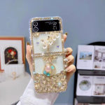 Bling Jeweled Diamond Ripats&uuml;mbris Samsung Z flip 3 Z Flip 5 Z Volditav 4 S23 S22 S21 Ultra S10 S9 A54 A13 A23 A33 A53 A52/Redmi 10 9 9A 9T oppo Find N2 Flip lilla