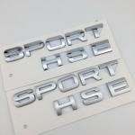 1X uus kroomitud matt-h&otilde;be must SPORT HSE suure t&auml;hega pakiruumi m&auml;rgid, embleem, autokleebis R/ange r/over L/ja r/over autokleebistele must