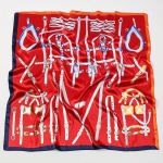 Kvaliteetsed luksuslikud siidist sallid peapael Sallid kaelasall naistele kett siidist sall naiste dekoratiivne sall 90*90cm punane