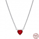 Uus 925 h&otilde;bedane klassikaline s&uuml;damekujuline &uuml;mmargune ripats kaelakee, mis sobib originaalse Pandora helmestega isetehtud naiste ehetega