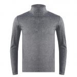 Meeste Slim Fit pikkade varrukatega džemprid vabaaja k&otilde;rge kaelusega pulloveriga topsid Lihtsad kilpkonnaga Slim Fit T-s&auml;rgid XL tumehall v&auml;rv