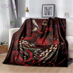 Anime Hellsing seeria tekk Alucard Print tekk Pehme vooditekk Ranna soe reisikate lastele poistele t&uuml;drukutele kingitus 150cmx200cm