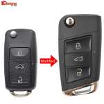 Modifitseeritud v&otilde;tme asendusfob auto korpuse kaugjuhtimispult VW Golf Polo Jetta Eos Tiguan Passat Touareg Phaeton 3 nuppude remont gray