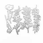 Lehed Lilled Metallist l&otilde;ikevormid K&auml;sit&ouml;&ouml; stantsitud reljeefkaart Tee &scaron;abloon 1PC