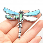1tk Fashion Natural Shell Mother of Pearl Pross Pin Dragonfly kujuga prossid naistele Ehted Kingitused 50x62 mm 50x62mm
