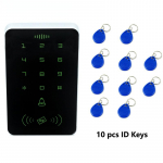 Taustvalgustus 1000 User Touch 125khz RFID l&auml;heduskaardi klahvistik Juurdep&auml;&auml;sukontrolli lugeja Ukselukus&uuml;steem elektriline luku v&auml;ravaavaja AC and 10 Keys