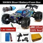 Uus kiire maastikus&otilde;idu 4WD RC auto 50KM/H v&otilde;i 80KM/H &uuml;liharjadeta kiirraadio 4x4 maastikus&otilde;iduk &uuml;likiire triiviga v&otilde;idus&otilde;iduauto 50KM/H sinine