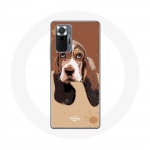 Coque pour Xiaomi Redmi Note 10 Pro Basset Hound chien visage