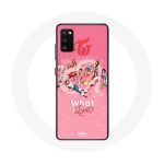 Coque pour Oppo A16 TWICE Logo Rouge Affiche What Is Love