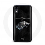 Coque pour Iphone XS Game of Thrones Saison 8 Le Tr&ocirc;ne de Fer La maison Stark Logo L'hiver arrive