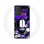 Coque pour Samsung Galaxy A33 5G Bangtan Sonyeondan Logo BTS Et Logo ARMY I Purple You