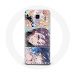 &Uuml;mbris Samsung Galaxy A8 2018 Tanjiro Inosuke ja Zenitsu Demon Slayer Kimetsu no Yaiba Manga jaoks