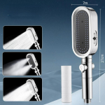 3 režiimi k&otilde;rgsurvedu&scaron;ipea sisseehitatud filter k&auml;eshoitav reguleeritav vett s&auml;&auml;stev otsik Vannitoa tarvikud h&otilde;be