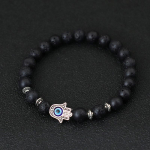 Evil Eyes K&auml;ev&otilde;ru Meestele Naiste Gooti Fatima K&auml;ev&otilde;ru 8mm Naturaalne Lava Lapis Lazuli kivihelmestega