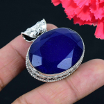 Safiir V&auml;&auml;riskivi Ripats Massiivne 925 Sterling H&otilde;be Ripats Ehted Kingitus Unisexile