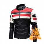Meeste mootorratta nahkjakk uhiuus vabaaja soe fliis Biker Bomber PU jope meestele tuulekindel talvine vintage mantel M kuld