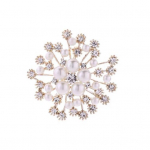 Korea Style Snowflake Pross Faux Pearl Stiilne Sall Pin Metal Aksessuaar Antioks&uuml;datsiooni Ehted kuldne