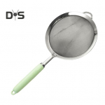 304 roostevabast terasest v&otilde;rgus&otilde;el ergonoomiline k&auml;epide peene v&otilde;rguga filtriga lusikas traat jahu s&otilde;el metallist kurn Skimmer k&ouml;&ouml;gitarbed XS roheline