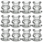 L&auml;bipaistvast klaasist k&uuml;&uuml;nlahoidjad, 12 pakki k&uuml;&uuml;nlajalgade hoidjad sammask&uuml;&uuml;nal 12pcs