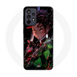 Coque Maniacase pour Samsung Galaxy A32 4g Demon Slayer Tanjiro Kamado &eacute;nerv&eacute; manga anime