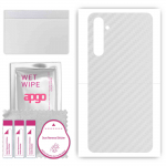 apgo Protective Skin Sticker for the back compatible with Realme XT, Wrap Film, Foil, Vinyl - Pattern Transparent Carbon