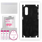 apgo Protective Skin Sticker for the back+sides compatible with Realme Narzo 30, Full Wrap Film, Foil, Vinyl - Pattern Black Camo