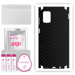 apgo Protective Skin Sticker for the back+sides compatible with Samsung Galaxy M51, Full Wrap Film, Foil, Vinyl - Pattern Carbon Black