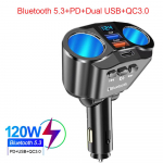 Auto pistikupesa jagaja laadija topelt-USB PD20W QC 3.0 kiirlaadimine 12V-24V 60W automaatne C-t&uuml;&uuml;pi laadimisvooluadapteri pistik Dual USB+PD With BT